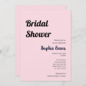 Minimalistisches und einfaches Brautparty in weich Einladung (Vorne/Hinten)