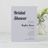Minimalistisches und einfaches Cloud Gray-Brautpar Einladung (Stehend Vorderseite)