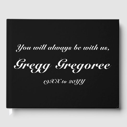 Minimalistisches und einfaches Gästebuch (Vorderseite)