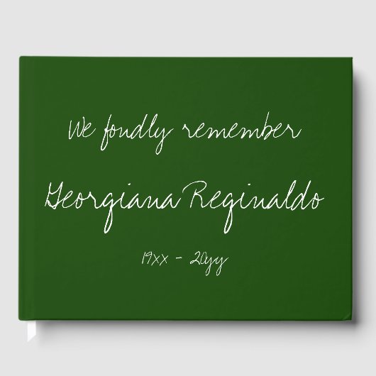 Minimalistisches und einfaches Gästebuch (Vorderseite)