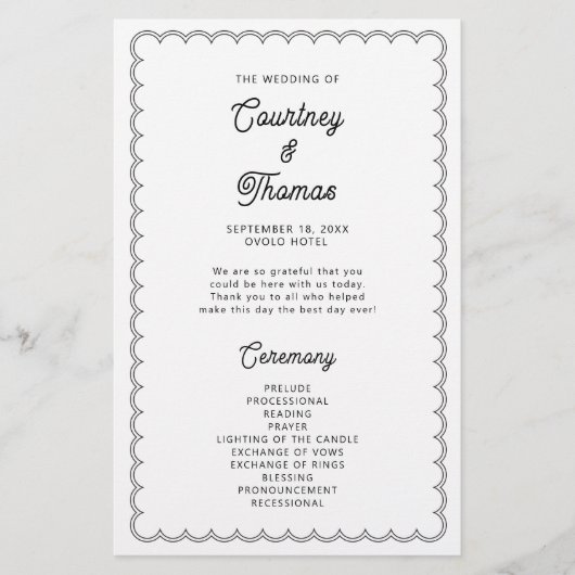 Minimalistisches und einfaches Grenzprogramm (Vorderseite)