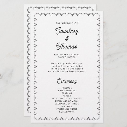 Minimalistisches und einfaches Grenzprogramm (Vorne/Hinten)