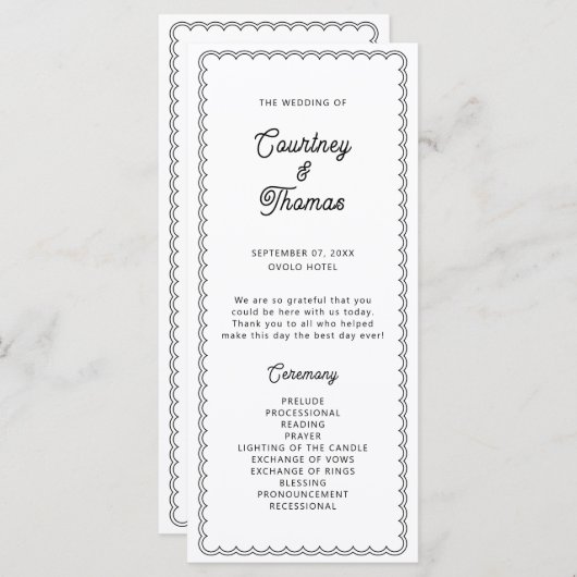 Minimalistisches und einfaches Grenzprogramm (Vorne/Hinten)