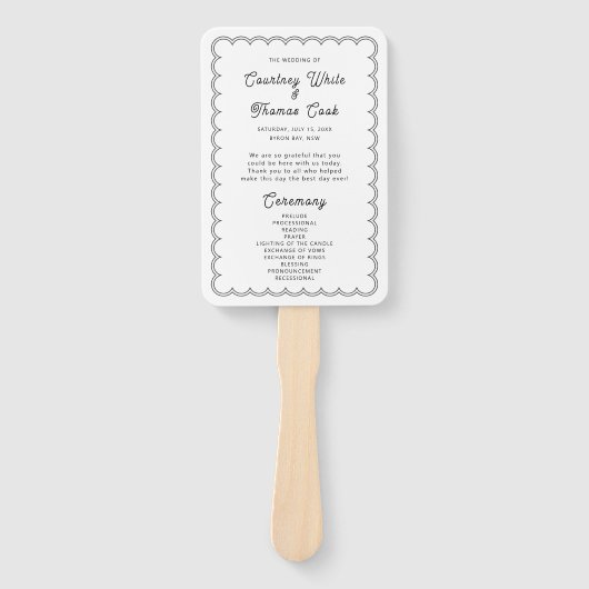 Minimalistisches und einfaches Grenzprogramm Fächer (Vorderseite)