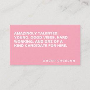 Minimalistisches und großes Angebot Visitenkarte