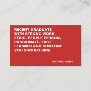 Minimalistisches und großes Angebot Visitenkarte