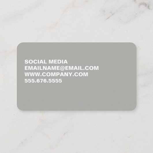 Minimalistisches und großes Angebot Visitenkarte (Rückseite)