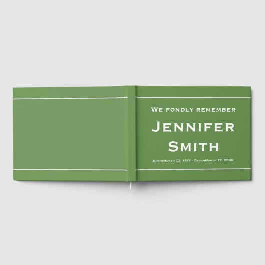 Minimalistisches und individuelles Condolences Gue Gästebuch (Voll)