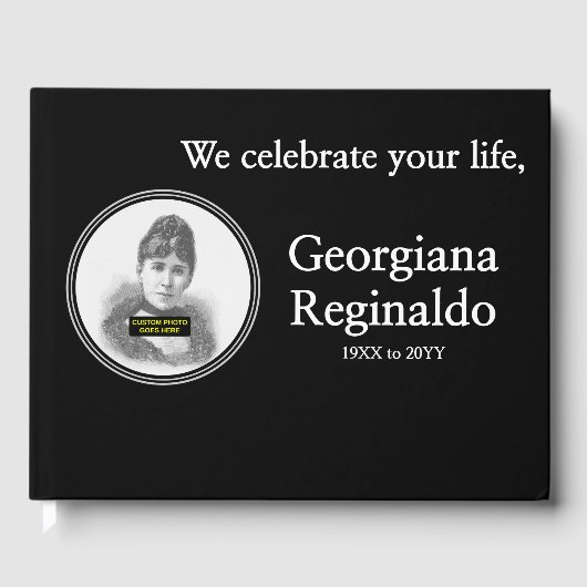 Minimalistisches und individuelles Gästebuch (Vorderseite)