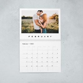 Minimalistisches und modernes einfaches Foto Kalender