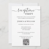 Minimalistisches und modernes QR-Empfang-Party Einladung (Vorderseite)