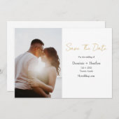 Minimalistisches und reichhaltiges Foto Save The Date (Vorne/Hinten)