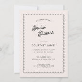 Minimalistisches und schlichtes Brautparty Einladung (Vorderseite)