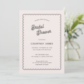 Minimalistisches und schlichtes Brautparty Einladung (Stehend Vorderseite)