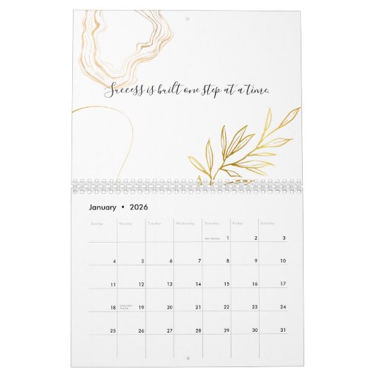 Minimalistisches und stilvolles holografisches Des Kalender (Jan 2026)