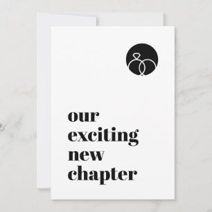 Minimalistisches Unser Neues Kapitel Modern Fette  Save The Date