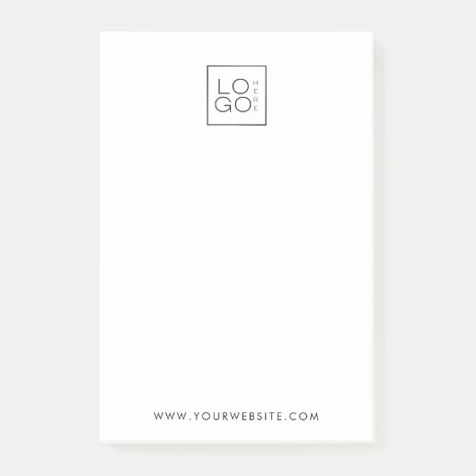Minimalistisches Unternehmen für das Logo-Geschäft Post-it Klebezettel (Vorderseite)