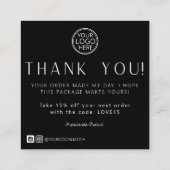 Minimalistisches Unternehmen für moderne Logos dan Quadratische Visitenkarte (Rückseite)