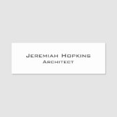 Minimalistisches Unternehmen für Schlichte Archite Namensschild (Vorderseite)