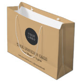 Minimalistisches Unternehmen - kein Minimum an Kun Große Geschenktüte (Vorderseite Schrägansicht)