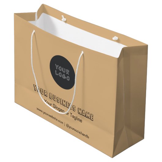 Minimalistisches Unternehmen - kein Minimum an Kun Große Geschenktüte (Vorderseite Schrägansicht)