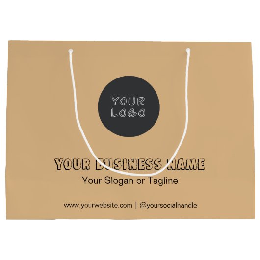 Minimalistisches Unternehmen - kein Minimum an Kun Große Geschenktüte (Rückseite)