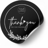 Minimalistisches Unternehmen mit eigenem Logo Runder Aufkleber