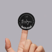 Minimalistisches Unternehmen mit eigenem Logo Runder Aufkleber