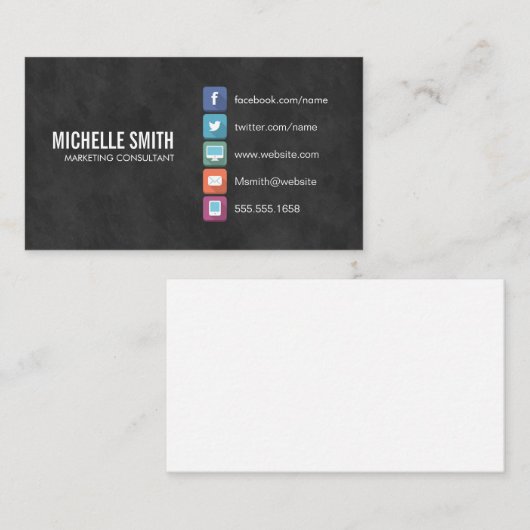 Minimalistisches Unternehmen Visitenkarte (Vorne/Hinten)