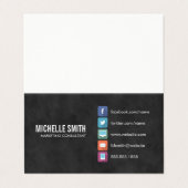 Minimalistisches Unternehmen Visitenkarten (Außenseite Aufgefaltet)