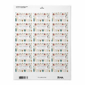 Minimalistisches Urlaubstyling Adressaufkleber (Vorne)