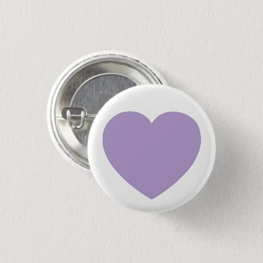 Minimalistisches Valentine Lila Herz Button (Vorne & Hinten)