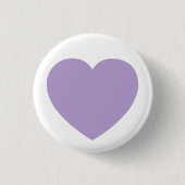 Minimalistisches Valentine Lila Herz Button (Vorderseite)