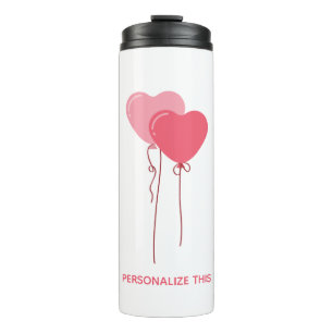 Minimalistisches Valentine mit eigener Marke Thermosbecher