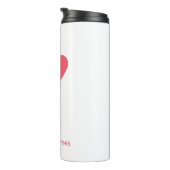Minimalistisches Valentine mit eigener Marke Thermosbecher (Nach rechts gedreht)