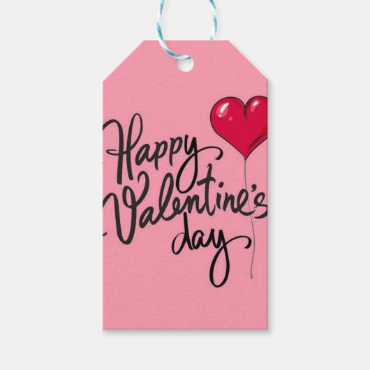 Minimalistisches Valentingeschenk Geschenkanhänger (Vorderseite)