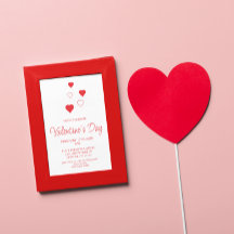 Minimalistisches Valentinstag-Party des Roten Herz