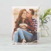 Minimalistisches Vellum Einfaches Foto | QR-Code-W Save The Date (Stehend Vorderseite)