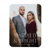 Minimalistisches Verheiratetes und helles Foto Magnet (Vertikal)
