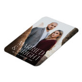 Minimalistisches Verheiratetes und helles Foto Magnet (Linke Seite)