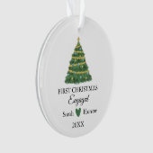 Minimalistisches Verlobtes Foto Ornament (Vorderseite)