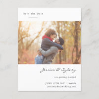 Minimalistisches Verlobtes Foto Save the Date