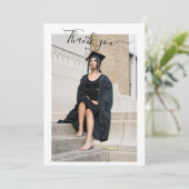 Minimalistisches vertikales Foto Abschluss Vielen  Einladung (Stehend Vorderseite)