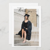 Minimalistisches vertikales Foto Abschluss Vielen  Einladung (Vorne/Hinten)