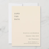 Minimalistisches vertikales Foto für Cream Retro S Save The Date (Vorderseite)