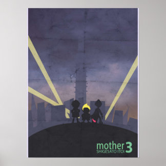 Minimalistisches Videospiel Kunstmutter 3 Poster
