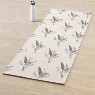 Minimalistisches Vintages botanisches Boho-Naturde Yogamatte