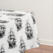 Minimalistisches Vintages Segelschiffmuster Tischdecke (Beispiel)