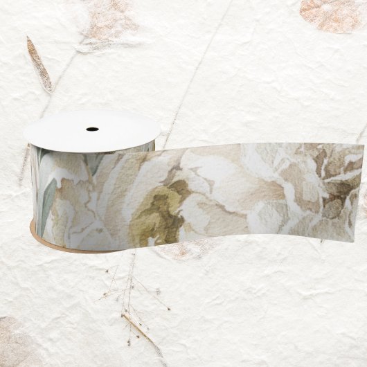 Minimalistisches Vintages Weißes Peel Satinband