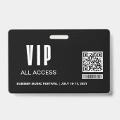 Minimalistisches VIP All Access Pass Abzeichen Vor Ausweis (Vorderseite)